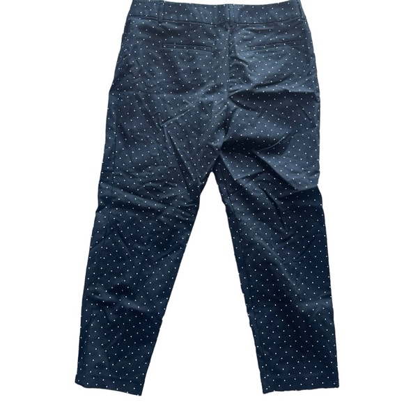 Liz Claiborne Career Petite Cropped Emma Classic Pants 10‎ Polka Dot Mid Rise - Picture 2 of 8